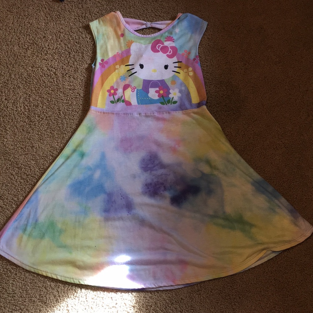 Tie-dye Hello kitty dress